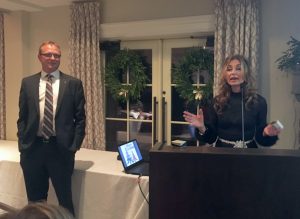 Colleen Thompson receiving her 10-year service pin